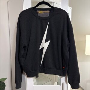 Aviator Nation Bolt Relaxed Crew Sweatshirt Unisex Small